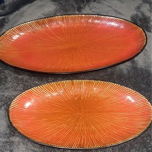 Pier 1 Stoneware Serving Platter Set